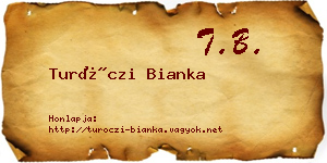Turóczi Bianka névjegykártya