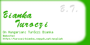 bianka turoczi business card